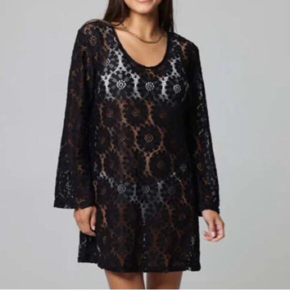 J Valdi NWT Sunburst Bell Sleeve Tunic swim cover up J13524 L‎